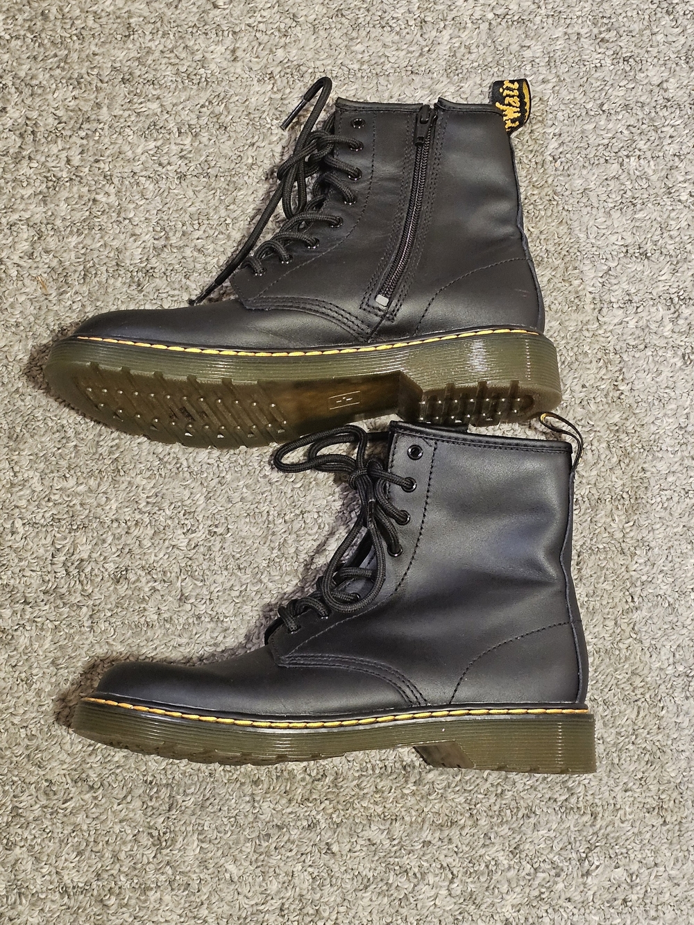 Dr. Martens 1460Y Women's/Youth Black Leather Lace-Up Boots